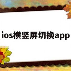 ios横竖屏切换app(iphone强制横屏app)