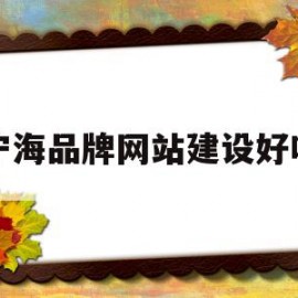 宁海品牌网站建设好吗(宁波宁海县低价高端网站设计)