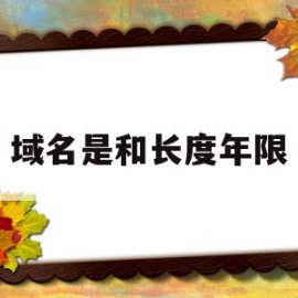 域名是和长度年限(域名时间越长越好吗)