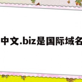 中文.biz是国际域名(中文国际域名骗局)