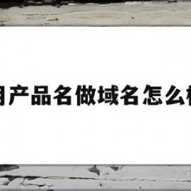 用产品名做域名怎么样(网络品牌域名命名的方式有哪些?)