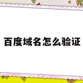 百度域名怎么验证(百度域名注册查询)