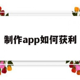 制作app如何获利(制作app如何获利赚钱)