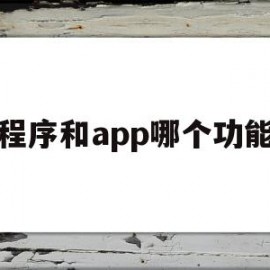 小程序和app哪个功能全(推文小程序的App用哪个好)