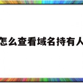 怎么查看域名持有人(怎么查看域名持有人名字)