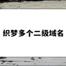 织梦多个二级域名(多个二级域名绑定一个ip)