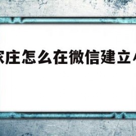 石家庄怎么在微信建立小程序(石家庄怎么在微信建立小程序店铺)