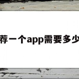 推荐一个app需要多少钱(推荐一个app需要多少钱才能做)