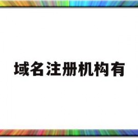 域名注册机构有(域名注册机构有什么用)