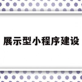 展示型小程序建设(展示型小程序建设的意义)