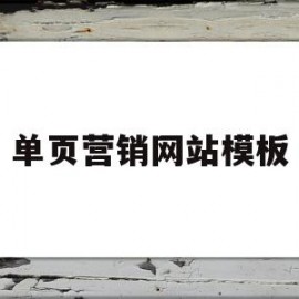 单页营销网站模板(单页式网站模板)