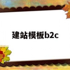 建站模板b2c(建站模板copu教程)