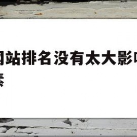 对网站排名没有太大影响的因素(对网站排名没有太大影响的因素有哪些)