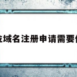 单位域名注册申请需要什么(单位域名注册申请需要什么资料)