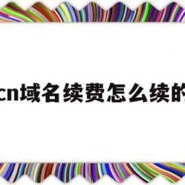 cn域名续费怎么续的(域名续费了多久生效)
