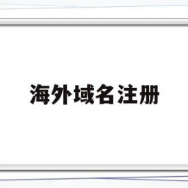海外域名注册(海外域名注册代理)