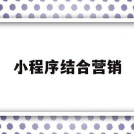 小程序结合营销(小程序营销策划书)