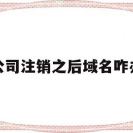 公司注销之后域名咋办的简单介绍