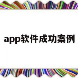 app软件成功案例(app成功的案例分析)