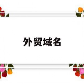 外贸域名(外贸域名需要带关键词吗)