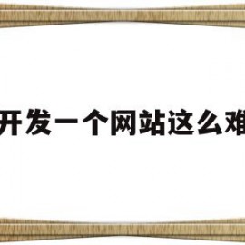 开发一个网站这么难(自己开发网站怎么盈利)