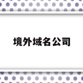 境外域名公司(国外域名海外域名注册中心)
