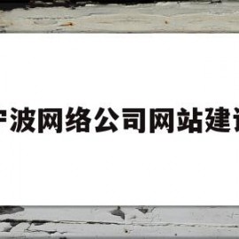 宁波网络公司网站建设(宁波网络公司网站建设招标)