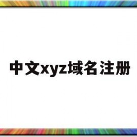 中文xyz域名注册(中文网址域名注册)