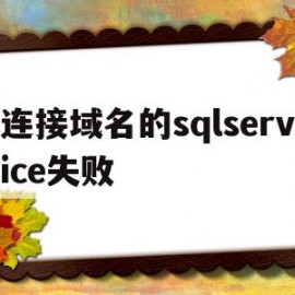 连接域名的sqlservice失败的简单介绍