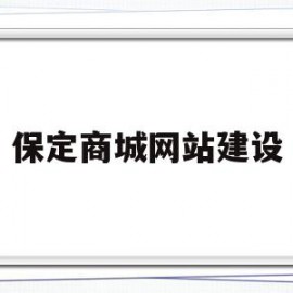 保定商城网站建设(保定商城网站建设招标)