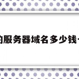 买的服务器域名多少钱一年(服务器和域名大概需要多少钱)