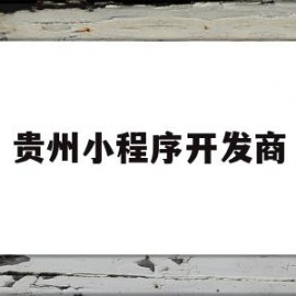 贵州小程序开发商(贵州小程序开发商是谁)