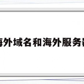 海外域名和海外服务器(国外域名海外域名注册中心)