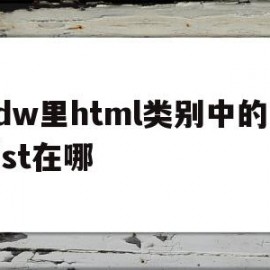 dw里html类别中的list在哪的简单介绍