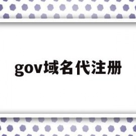 gov域名代注册(gov域名表示的是什么)