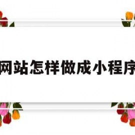 网站怎样做成小程序(网站怎么做成小程序)