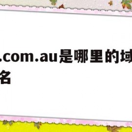 .com.au是哪里的域名(com是什么顶级域名)