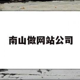 南山做网站公司(南山做网站公司有哪些)