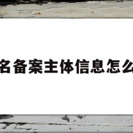 域名备案主体信息怎么查(2020年域名备案怎么查询进度)