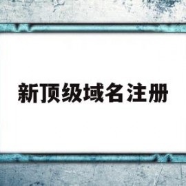 新顶级域名注册(新顶级域名注册网站)