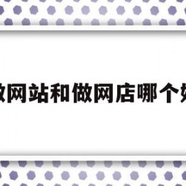 做网站和做网店哪个好(做网站和做网店哪个好一点)