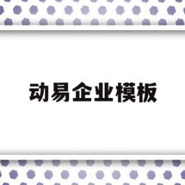 动易企业模板(动易系统网站模板制作)