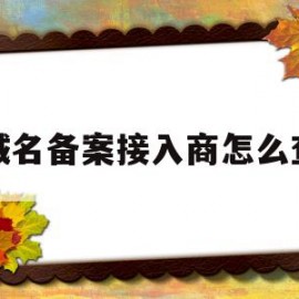 域名备案接入商怎么查(域名备案号怎么获取)