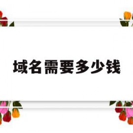 域名需要多少钱(注册一个域名需要多少钱)