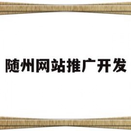 随州网站推广开发(随州网站推广开发公司)