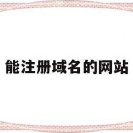 能注册域名的网站(注册域名的网站修改NS服务器地址)