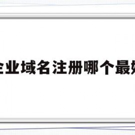 企业域名注册哪个最好(企业域名是啥意思)