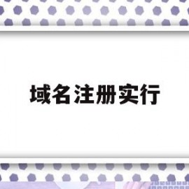 域名注册实行(域名注册实行形式审查)
