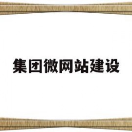 集团微网站建设(集团网站建设工作方案)