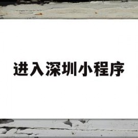 进入深圳小程序(到深圳疫情小程序)